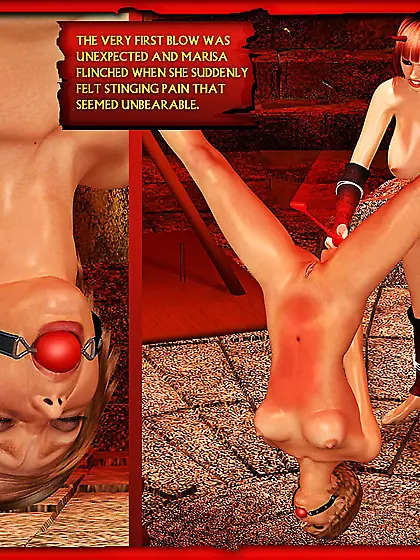 Cruel cartoon demons torturing