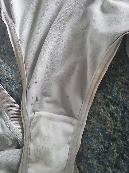 Wifes messy white undies