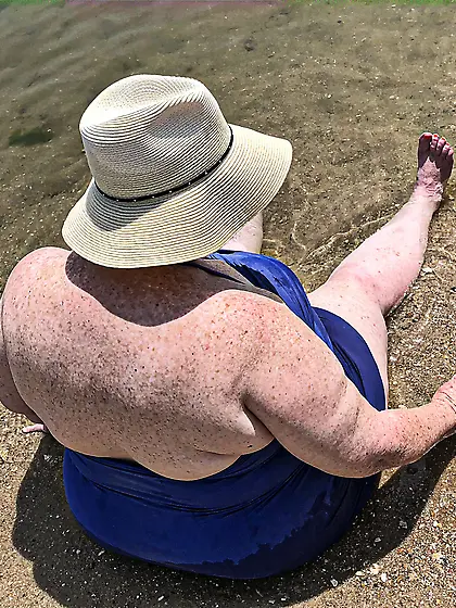 My fat BBW obese mother-in-law on hidden camera