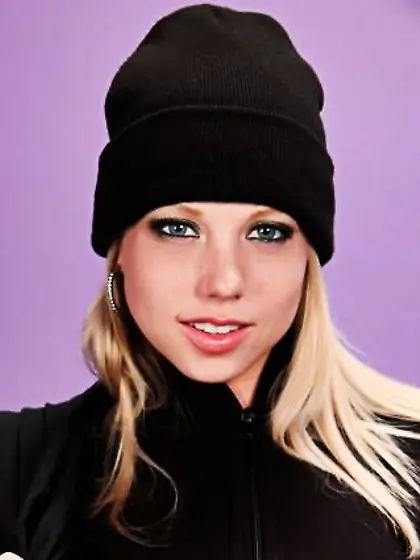 Round titted blonde doll Shawna Lenee in black gloves gets her a