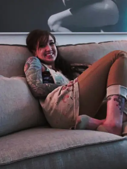 Petite on her knees sucking