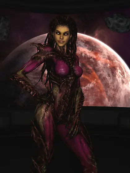 Kerrigan, queen of blades, caught and ride you on the dark d