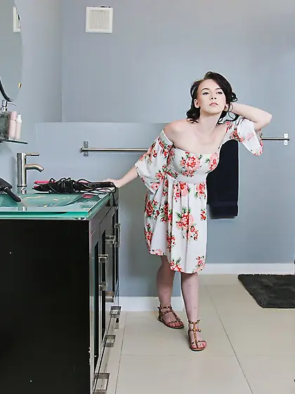 Cute crazy schoolgirl