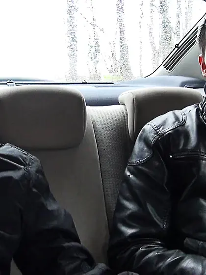 Nasty guy swallowing boss