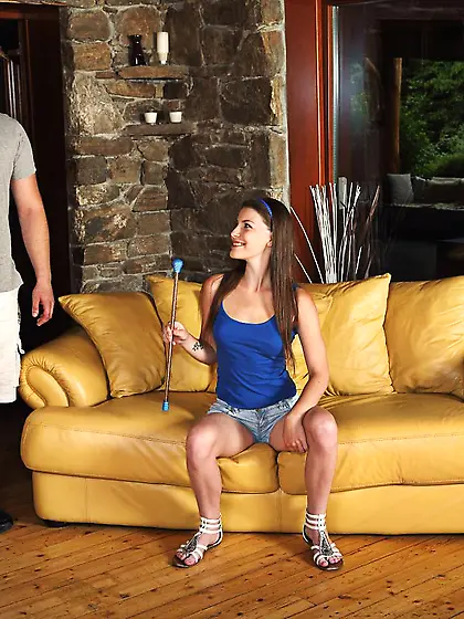 Zena Little sports a fine teen bod and takes a massive wang up h