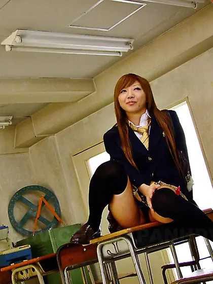 Asian schoolgirl Rui Hazuki participates in group sex and gets f