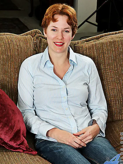 Horny redhead wife plays