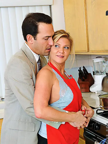 Hot blonde wife enjoys