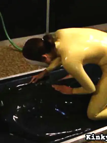 Humiliated guy mask worships