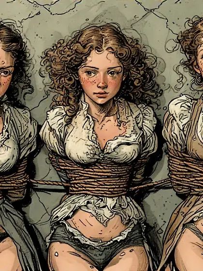 Babes in bondage from my imagination inked by AI