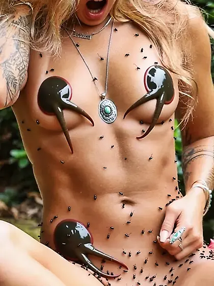 She realized,  she was being eaten alive