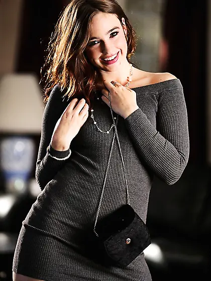 Alluring brunette curly hair