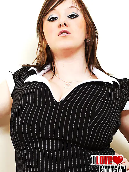 Chubby brunette huge tits