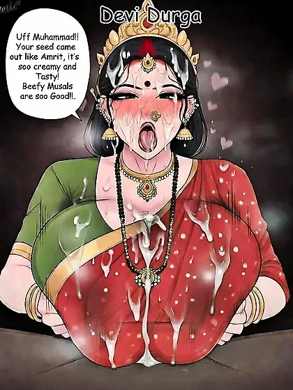 Devi Durga Giving tit job to Muhammad