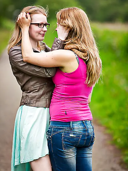 First lesbian ass licking