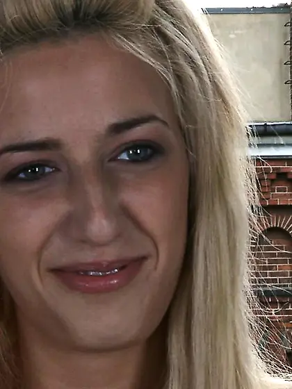 Skinny blonde naked public