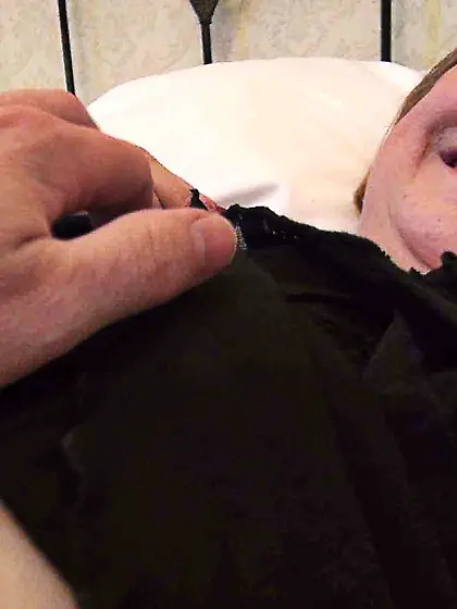 Blonde mature cunt spreads