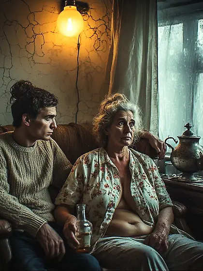 When father left the house,  Mom and I grew closer