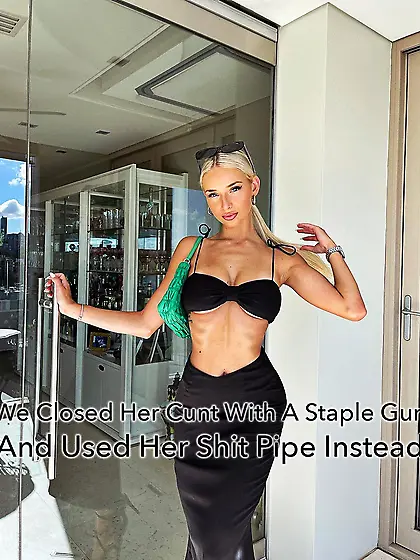 We used her shit pipe instead