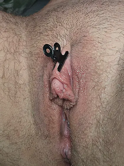 binder clip on big clit