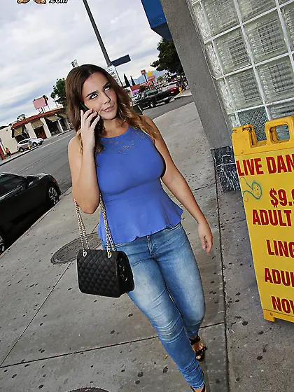 Buxom wife comes to the glory-hole room to take really huge blac