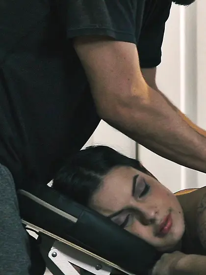 Sherly Quinn moans with delight while getting her shaved pussy d