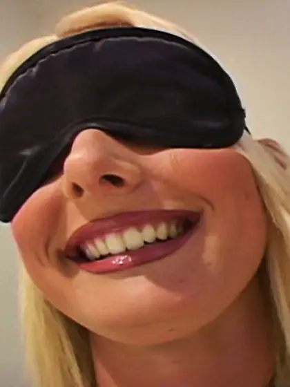 Blindfolded slut surprise number