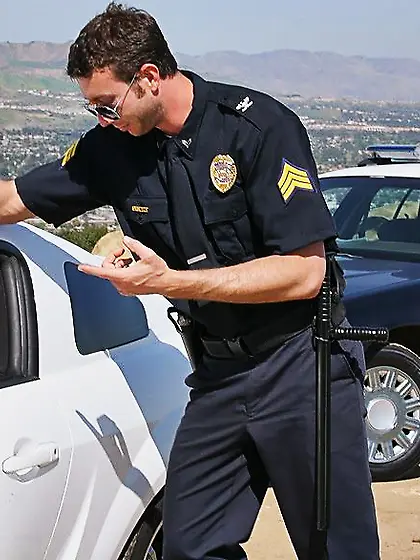 Roxy Blue and Angelina Valintine give head to policeman then ben