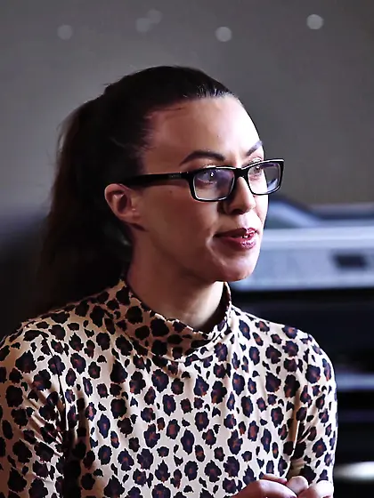 Dark-haired nympho with glasses gets fucked by her boss