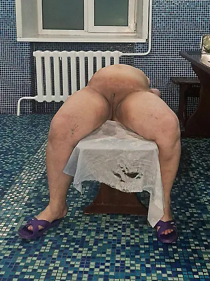 Russian bbw mature mom naked in sauna