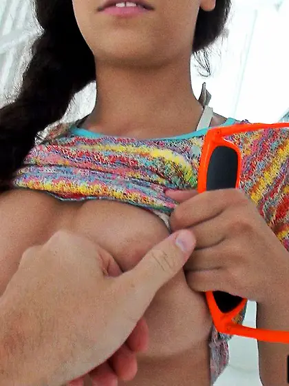 Sweet chick with great curves Annika Mofos gets impaled on the t