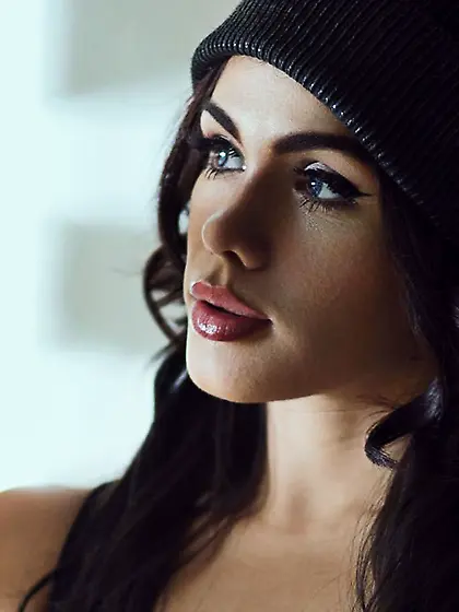 Portuguese grey eyes girl