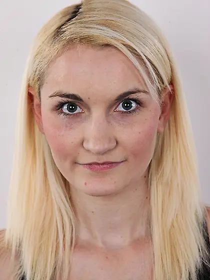 Blonde hottie wearing black