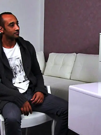 Sweet blonde interviews hot