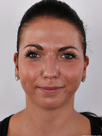 Lovely babe wearing black