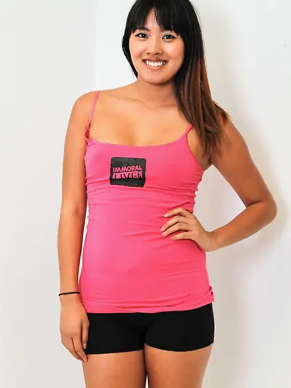 Curvy asian chick pink