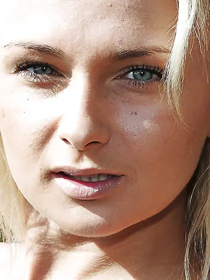 Teen Ukraine blonde Ivana Sugar gets naked and puts a sex toy in