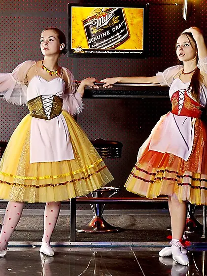 Hot chicks in appealing outfits decide to strip naked for the ca