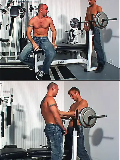 Superb Bi Threesome at the Gym