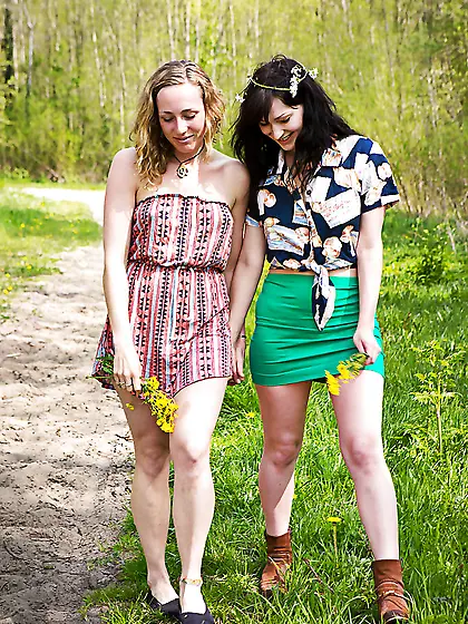 Big tits lesbian couples