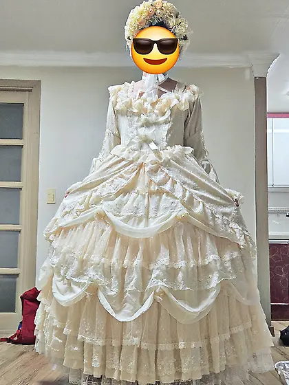 Masturbate while wearing a dress