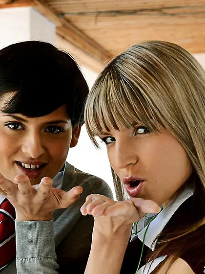 Brunette gina lara latex