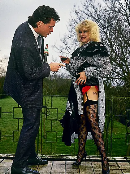 Blonde hottie teases horny