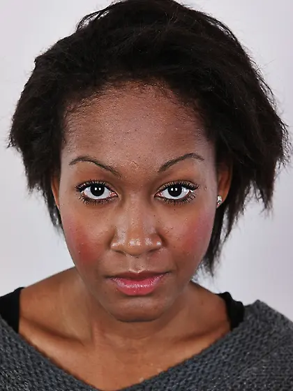 Slim chocolate ebony chick