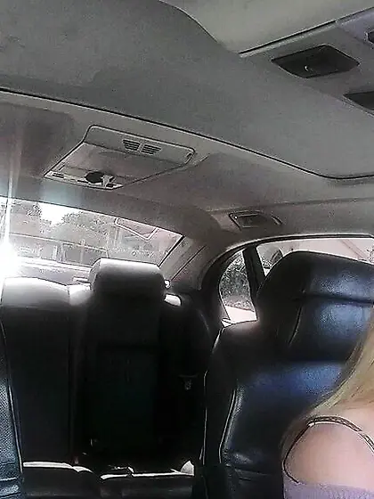 Two hot blondies rocking in the car