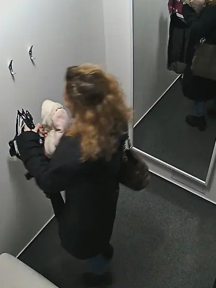 Kinky blonde pink panties