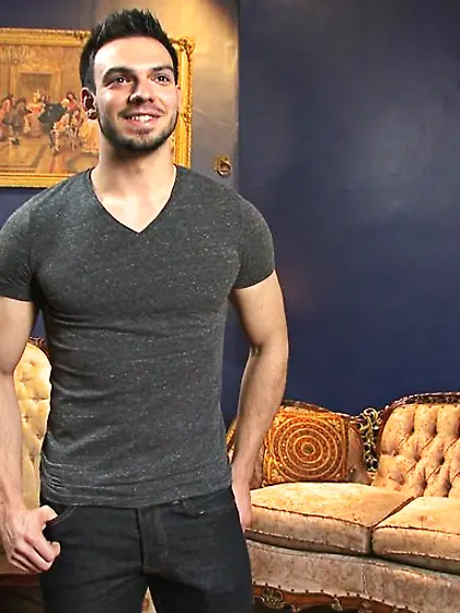 Brunette stud clothes torn