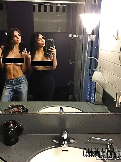 Emily Ratajkowski & Kim Kardashian Nude