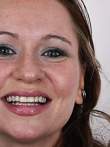 Brunette milf Violet Addamson with amazing big jugs takes off he