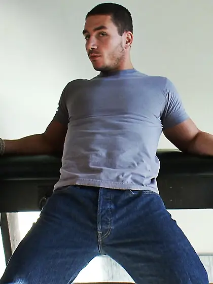 Blindfolded roped stud pooper